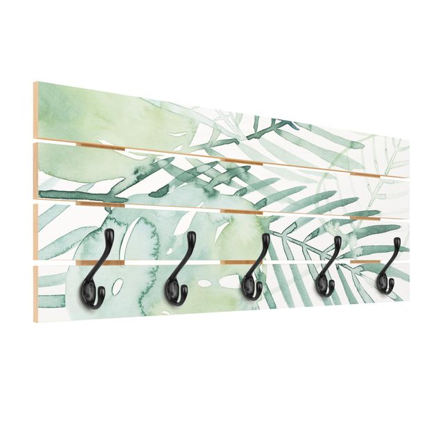 Wall coat rack Palm Fronds In Watercolour I