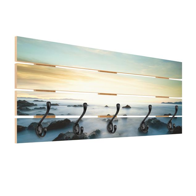 Wall mounted coat rack Sunset Over The Ocean
