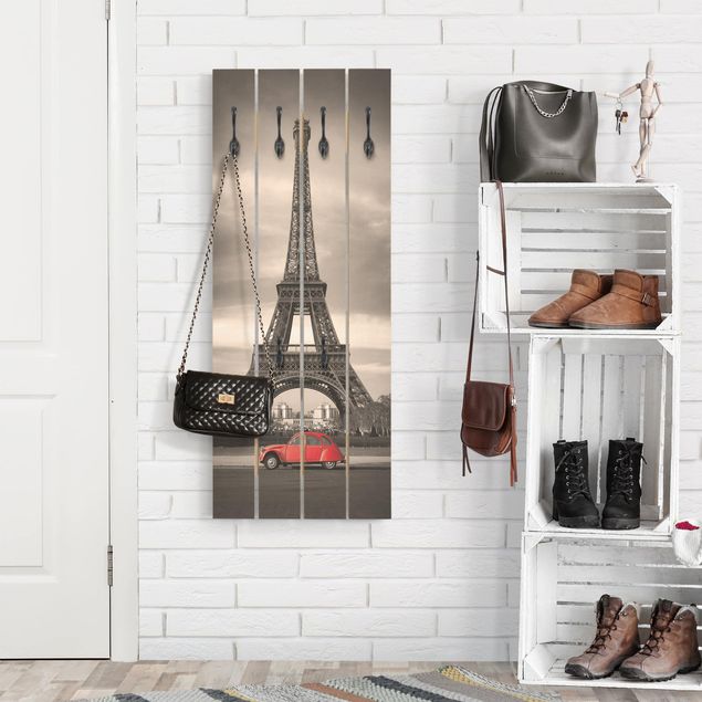 Wall mounted coat rack black and white Spot On Paris