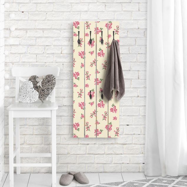Shabby chic clothes rack Vintage Rose Print