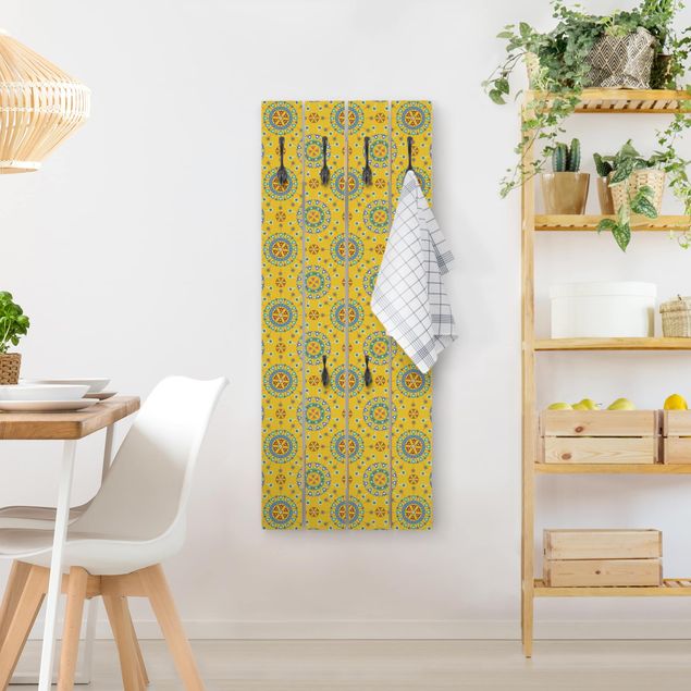 Wall mounted coat rack patterns Wayuu Design
