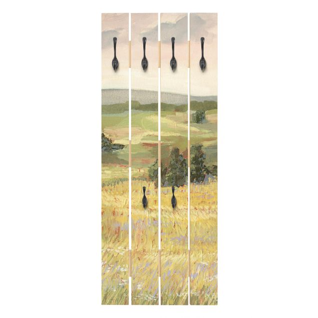 Wall mounted coat rack green Meadow In The Morning I