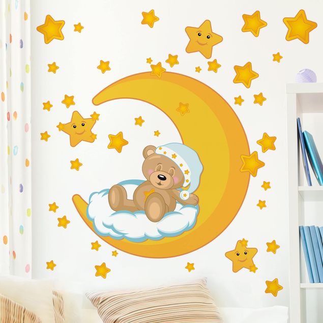 Woodland tree wall stickers Teddy's Starry Skies Mega Set