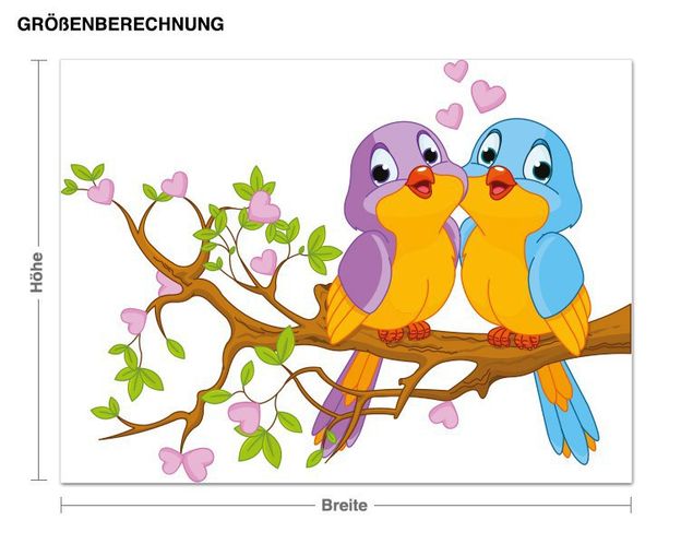 Wall stickers birds Birds in Love