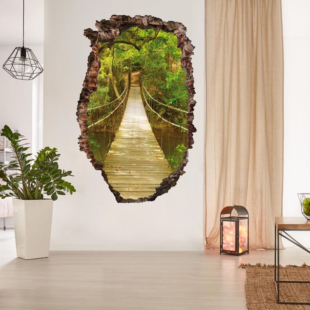 Wall decal forest Jungle Bridge