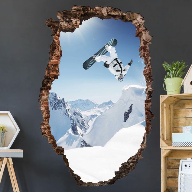 Kitchen Flying Snowboarder