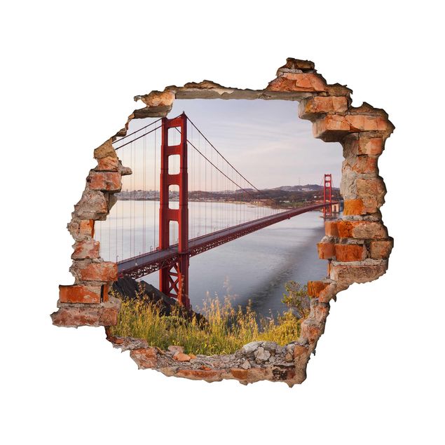 Wall stickers 3d Golden Gate Bridge In San Francisco