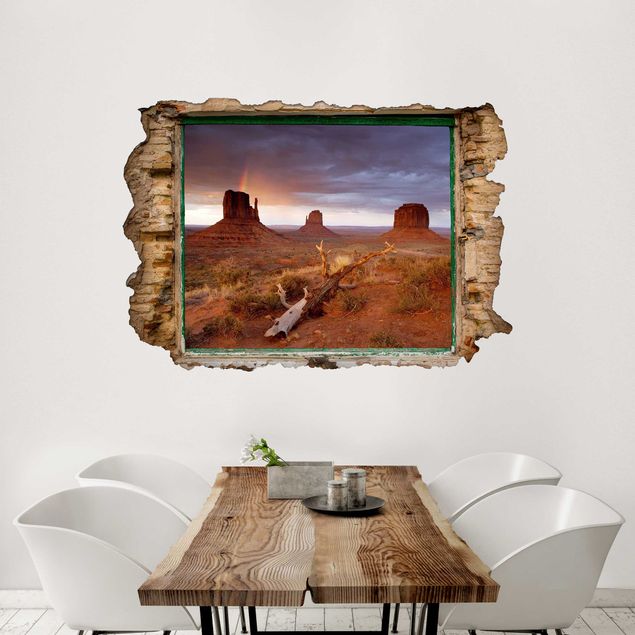 3d wall art stickers Monument Valley At Sunset