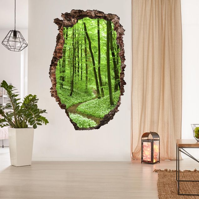 Wall stickers trees Romantic Forest Track