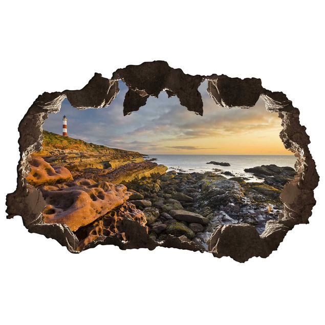 Wall stickers island Tarbat Ness Lighthouse And Sunset At The Ocean