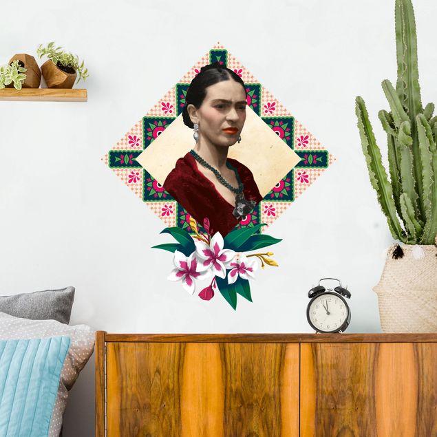 Leaf wall stickers Frida Kahlo - Flowers And Geometry