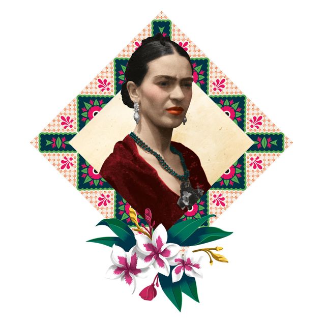 Wall stickers Frida Kahlo - Flowers And Geometry