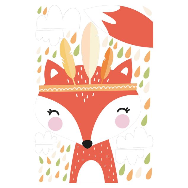 Wall stickers indians Indian Fox