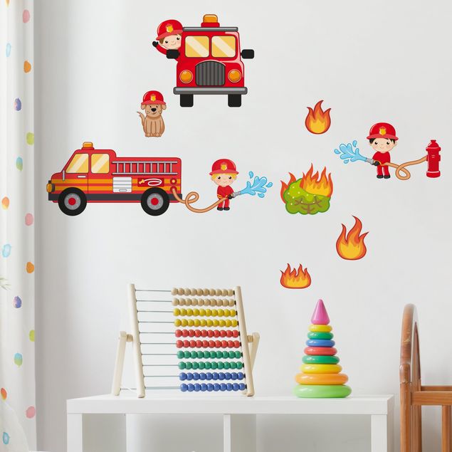 Wall stickers Fire Brigade in Action Set