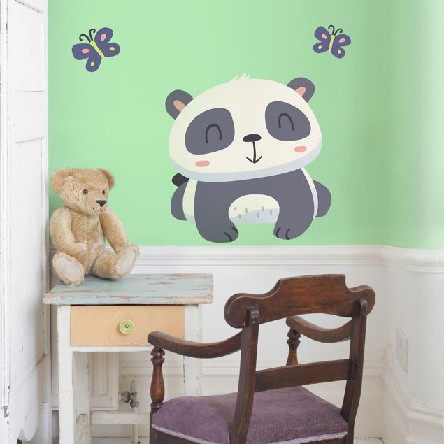 Wall stickers jungle Panda With Butterflies