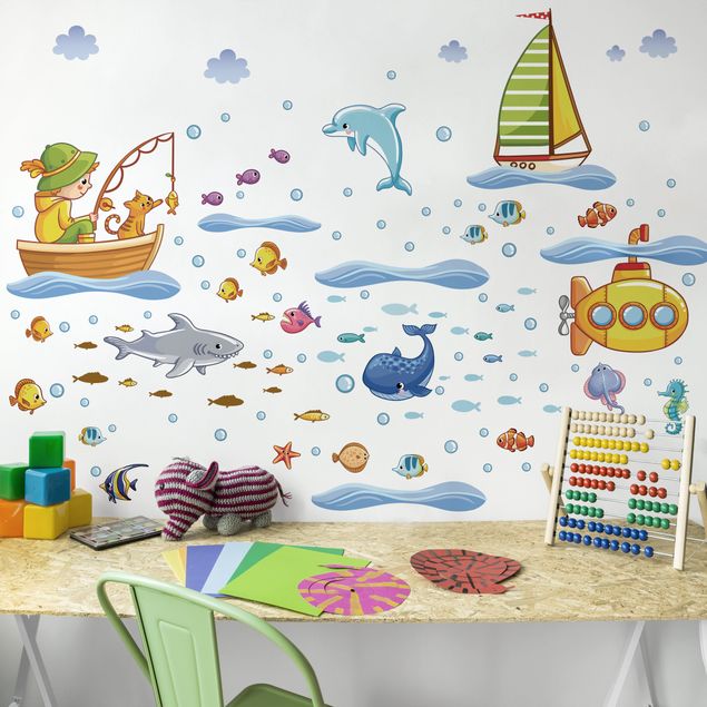 Nursery decoration Underwater World - Submarine Set