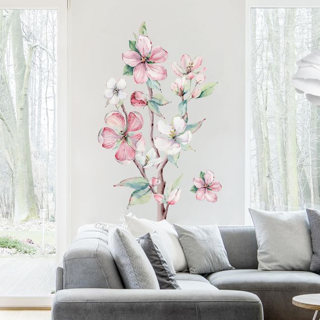 Tree wall art stickers Cherry Blossom Branch Watercolour Set
