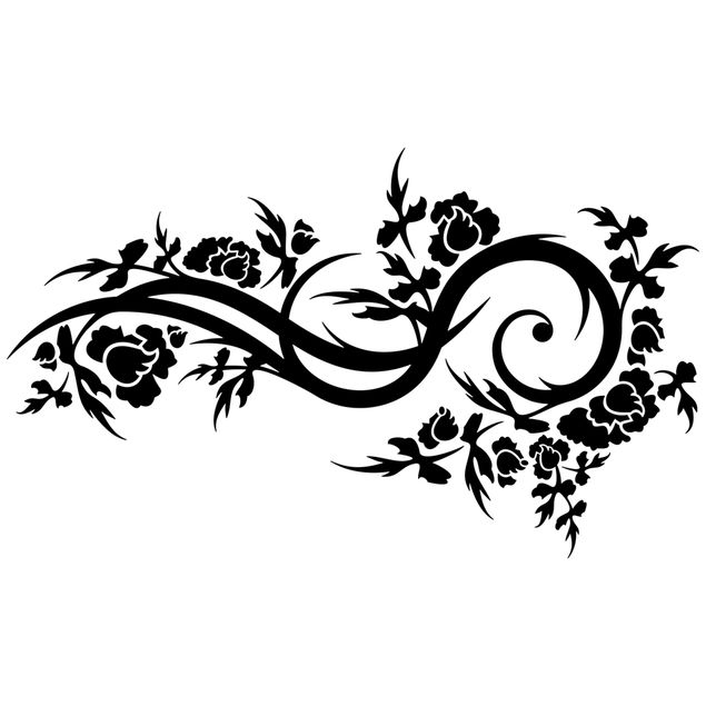Wall stickers tendril Floral wave
