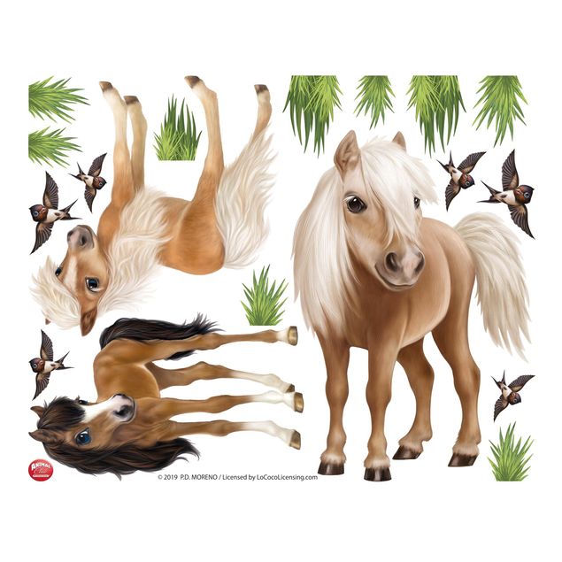 Animal print wall stickers Set Horses