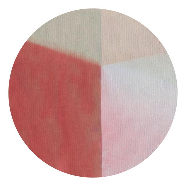 Self-adhesive round wallpaper - Warm Colour Fields