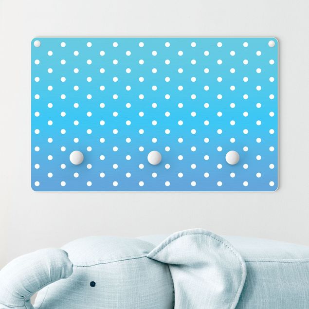 Nursery decoration White Dots On Gradient Turquoise