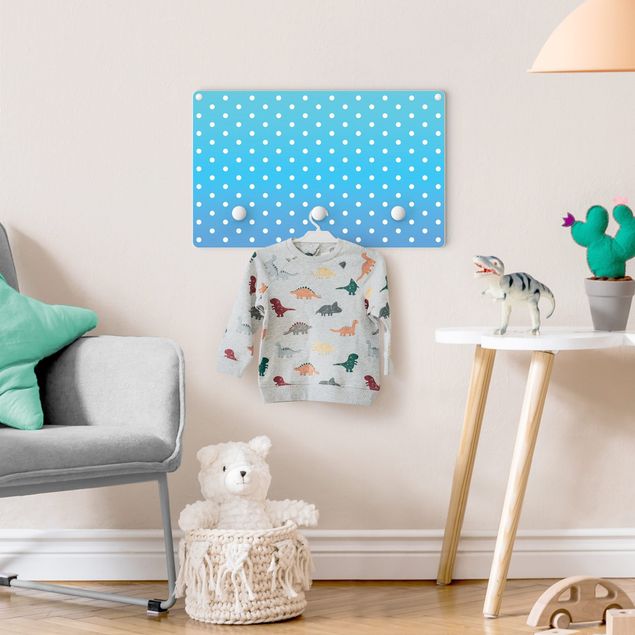 Coat rack patterns White Dots On Gradient Turquoise