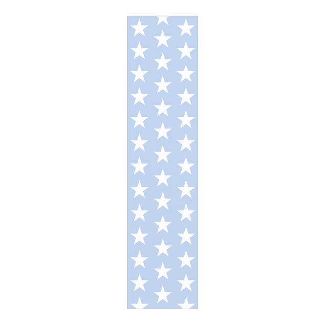 Sliding panel curtains patterns White Stars On Blue