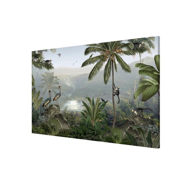 Trees on canvas Vast view into the depths of the jungle