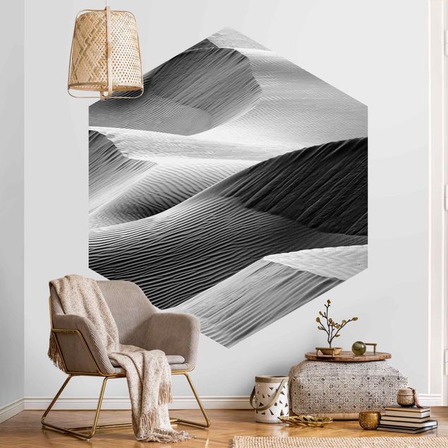Modern wallpaper designs Wave Pattern In Desert Sand