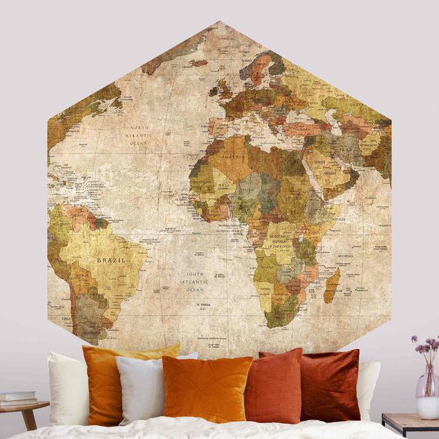Vintage aesthetic wallpaper World Map