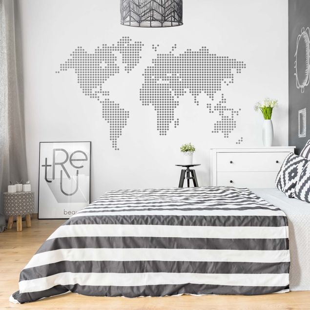 Wall art stickers World Map Points