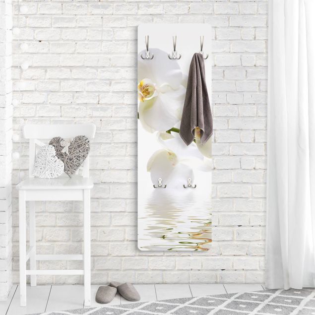 White wall coat rack White Orchid Waters