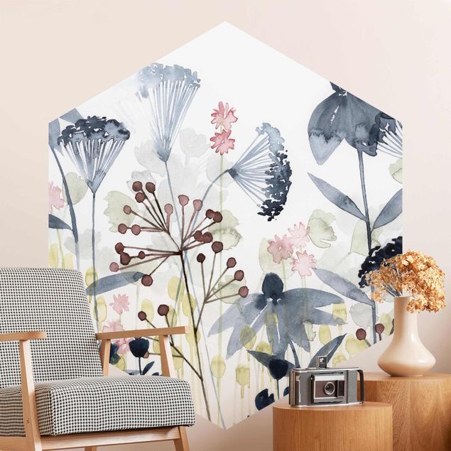 Floral wallpaper Wild Flowers Watercolour I