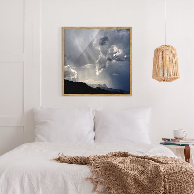 Modern art prints Wild Clouds