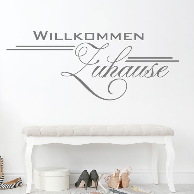 Inspirational quotes wall stickers Willkommen Zuhause