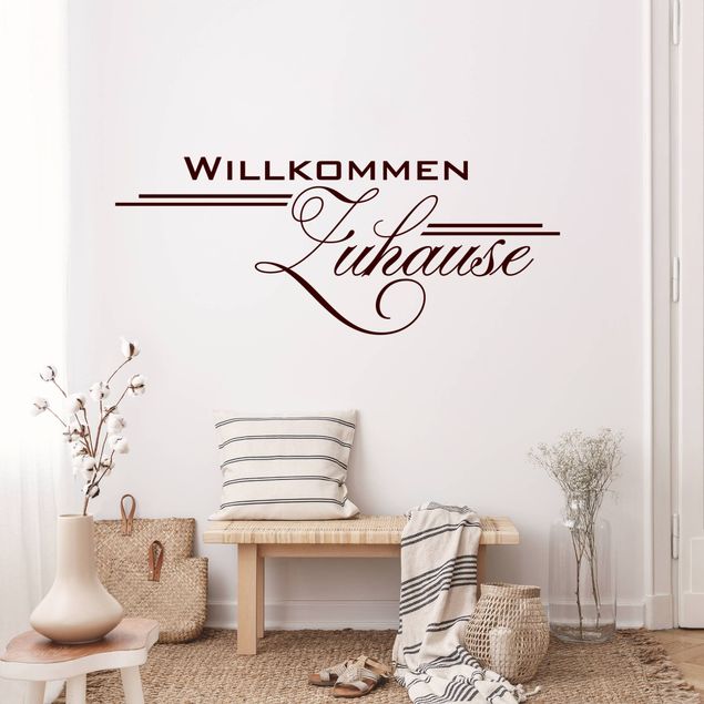 Welcome to our home wall stickers Willkommen Zuhause