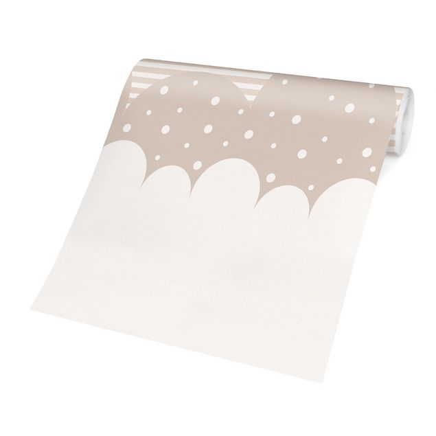 Self adhesive wallpapers Clouds and Stars - beige