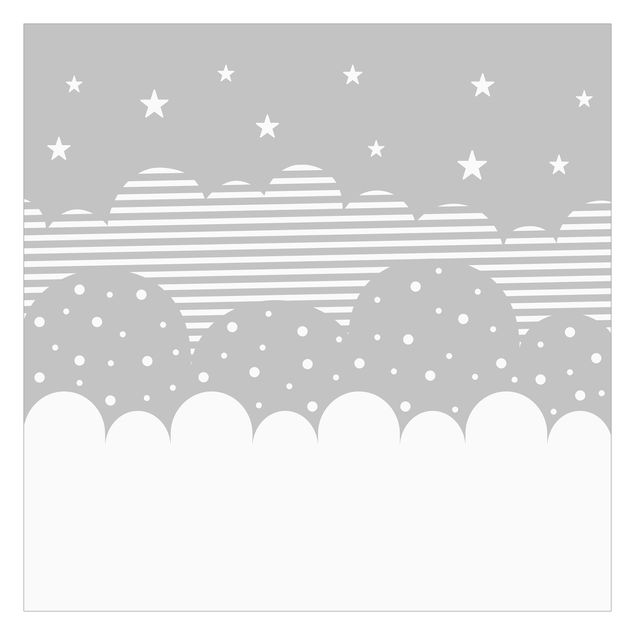 Wallpaper - Clouds and Stars - grey