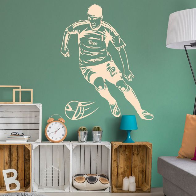 Wall stickers football Football Player with Customised Name