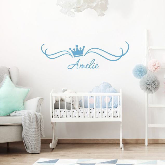 Custom text wall decals Customised text-crown