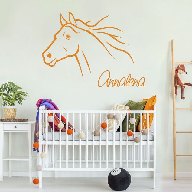 Wall stickers quotes Horse With Customised Name