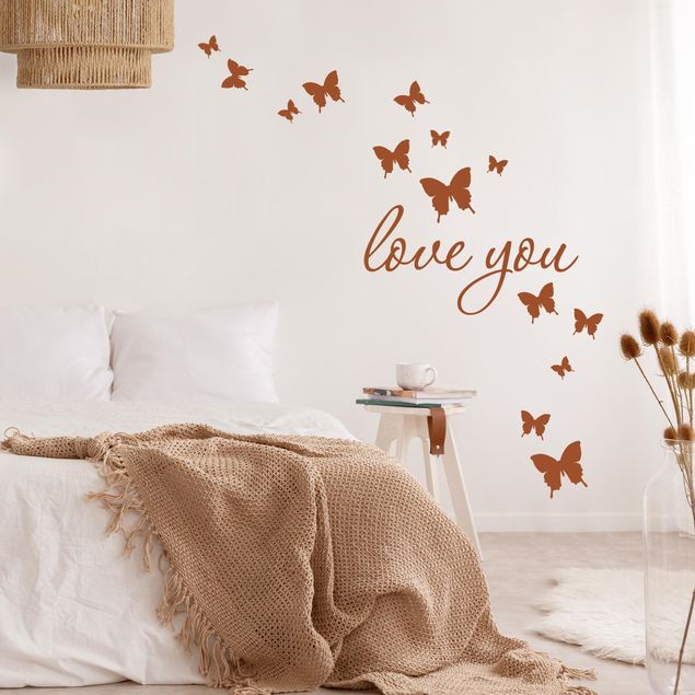 Butterfly wall decals Customised text butterfly decor