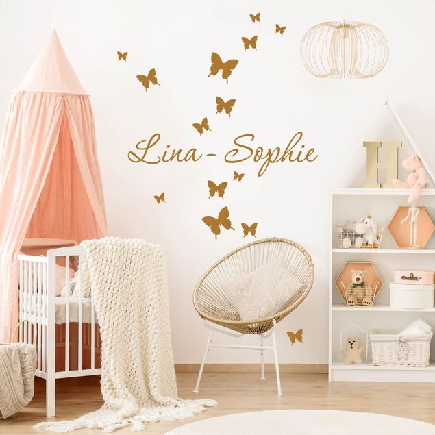 Inspirational quotes wall stickers Customised text butterfly decor