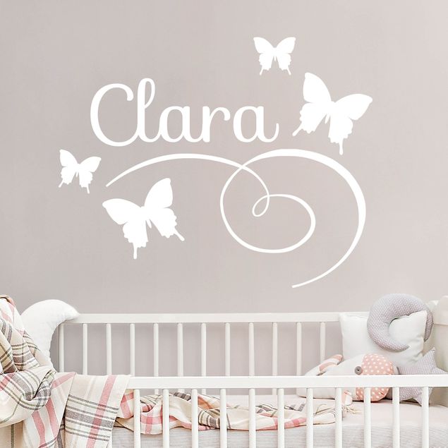 Wall stickers personalized-text Butterflies With Customised Name