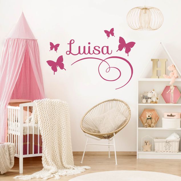 Butterfly wall art stickers Butterflies With Customised Name