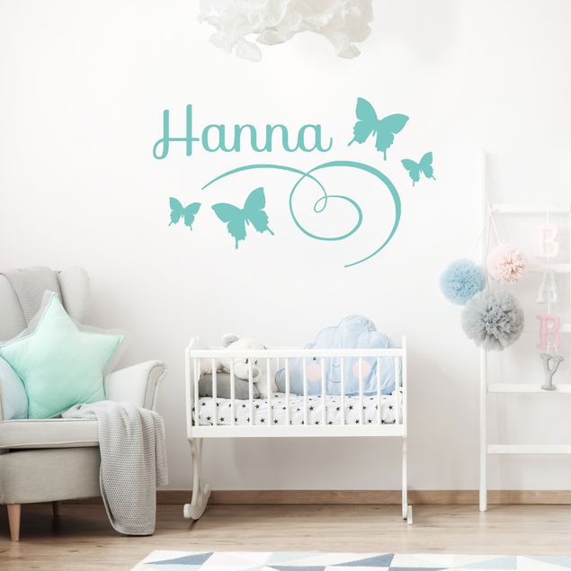 Wall decals quotes Butterflies With Customised Name