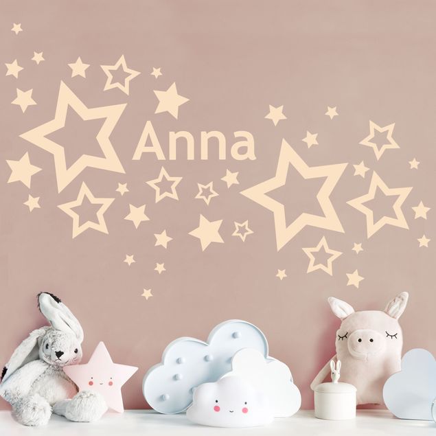 Wall stickers personalized-text Stars With Customised Name