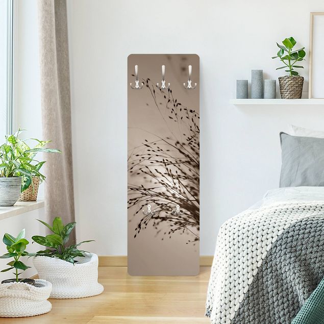 Wall mounted coat rack brown Soft Grasses In Morning Mist