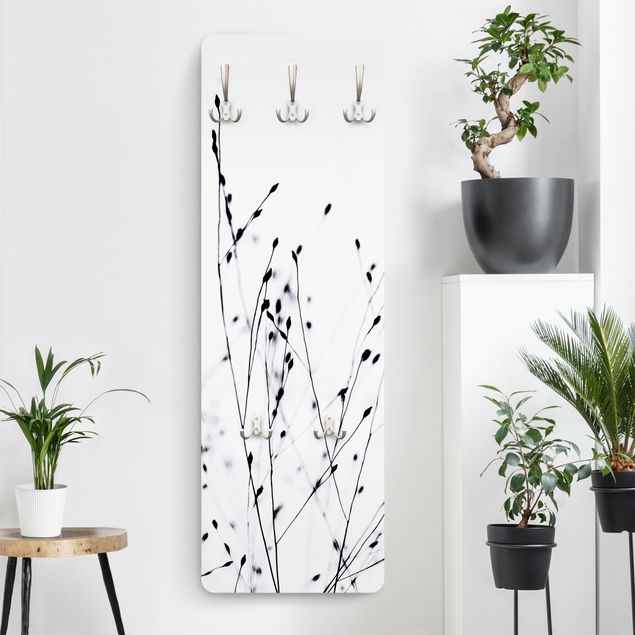 Wall mounted coat rack flower Soft Grasses In Nearby Shadow