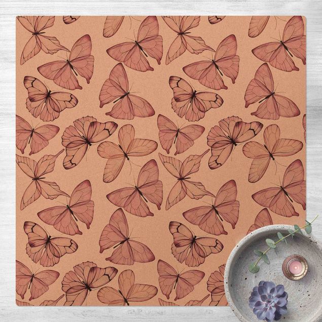 modern area rugs Delicate Pink Butterfly